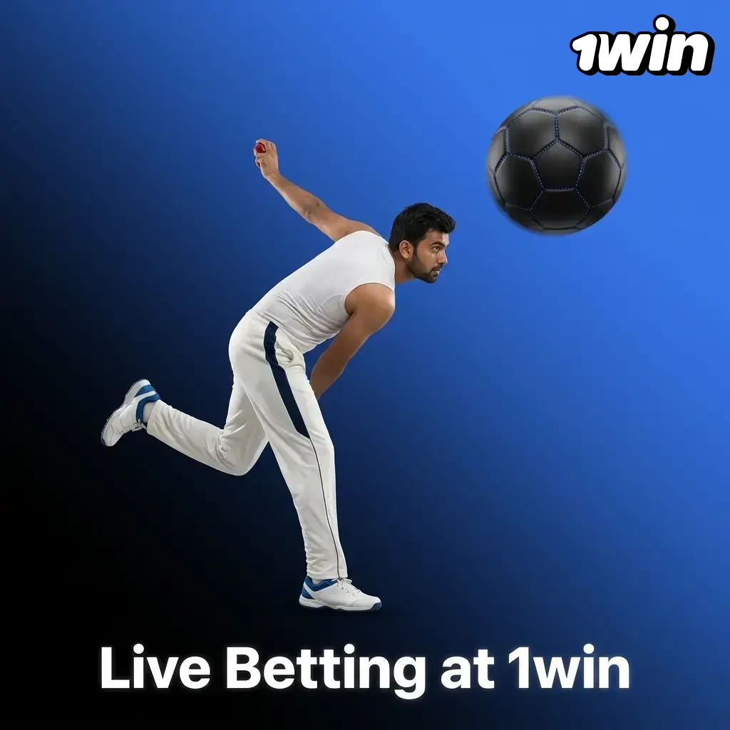 1win live betting interface showing real-time odds updates, in-play markets, live streaming, and cash out options for Indian players