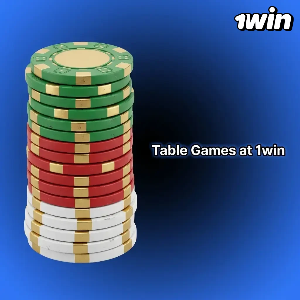 1win table games including roulette, blackjack, baccarat and poker variants with RNG-certified digital casino classics